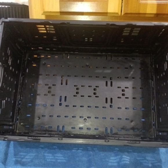 SS # 4 Foldable Black High Density Plastic Storage Bin 23.5 x 15.5 x 8 - Picture 10 of 12